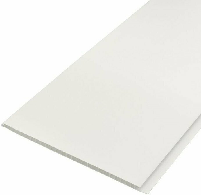 фото Панель ПВХ, Белая матовая 2,6х0,25м 9047362