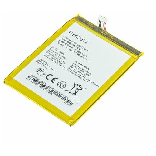 Аккумулятор для Alcatel OT-6032 / OT-6035 / OT-6037 и др. (TLp020C2) коннектор сим карты sim для alcatel ot 6012 ot 6036 ot 6037 и др