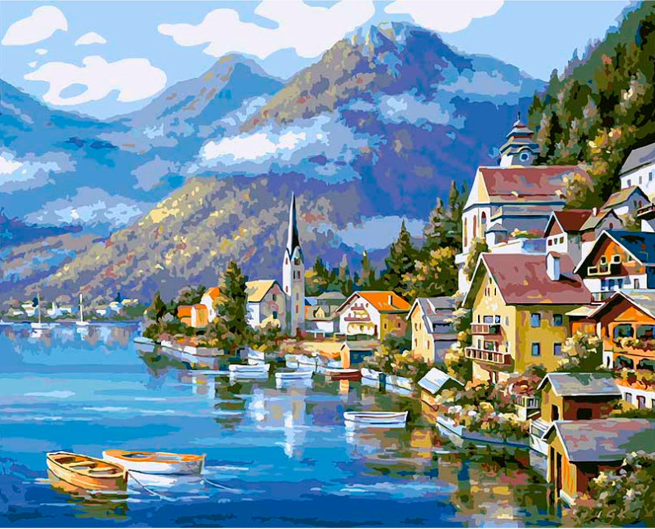 Белоснежка картина по номерам «Хальштадт. Австрия»