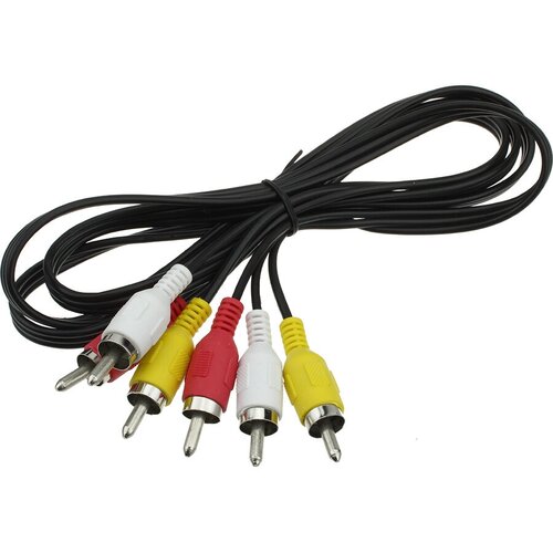 шнур 3rca 3rca 1 3м gold Шнур 3RCA-3RCA 1.2м