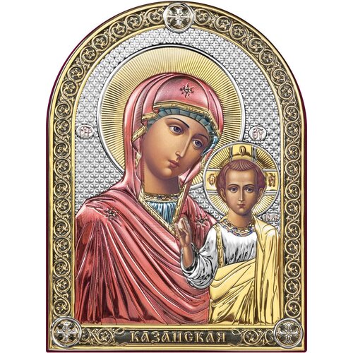 Икона Божией Матери Казанская 6391 (C/CT), 10х12.5 см, 1 шт., цвет: золотистый икона божией матери казанская 6391 c ct 6 2х8 4 см