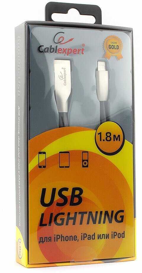 Кабель Cablexpert USB - Lightning (CC-G-APUSB01), 1 м, белый - фото №2