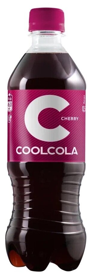 Напиток "Кул Кола Вишня" ("Cool Cola CHERRY") безалкогольный сильногазированный, ПЭТ 0.5 (упаковка 12шт)