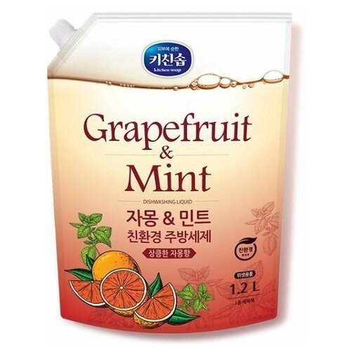 MUKUNGHWA Средство для мытья посуды Грэйпфрут и Мята, 1200 мл MUKUNGHWA Grapefruit&Mint Dishwashing Detergent