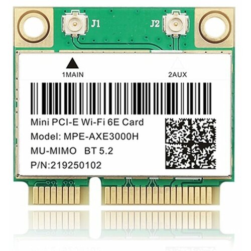 pci e адаптер wi fi 6e intel ax210 ax3000 bluetooth 5 2 2 4ghz 5ghz 6ghz Wi-Fi 6E 2400 Мбит/с AX210 MPE-AXE3000H Беспроводная мини-карта PCI-E