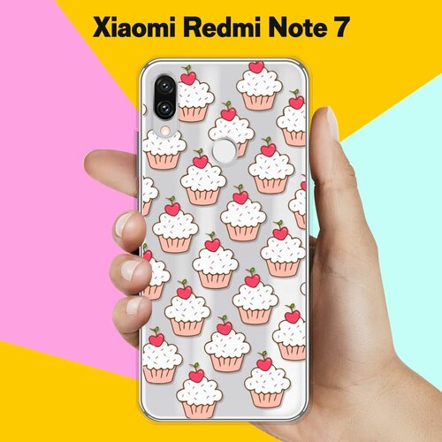 Силиконовый чехол Капкейки на Xiaomi Redmi Note 7