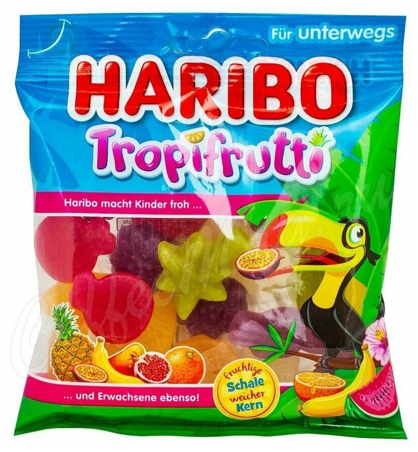 Мармелад Haribo "Tropifrutti" 500г - 5шт по 100гр - фотография № 2