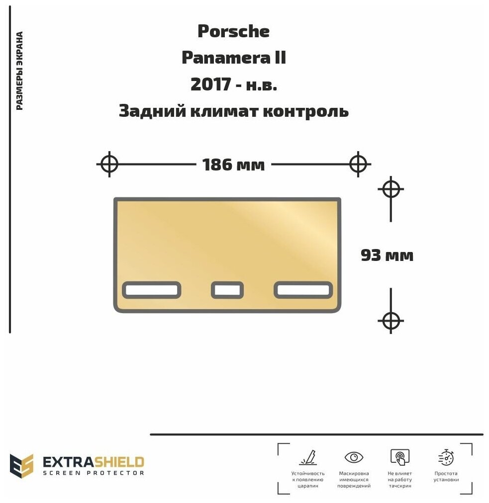 Защитная статическая пленка для заднего климат-контроля для Porsche Panamera II (глянцевая)