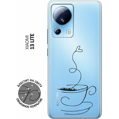 Силиконовый чехол на Xiaomi 13 Lite, Сяоми 13 Лайт с 3D принтом Coffee Love прозрачный силиконовый чехол на xiaomi 13 сяоми 13 с 3d принтом avo love прозрачный