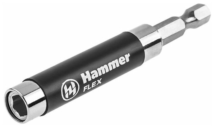 Магнитный держатель для бит Hammer Flex 203-205, выдвижной, 1/4" х 80 мм