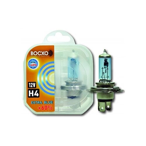 Лампа Восход 80614eb (4200k,+60%) H4 12v 60/55w P43t (2шт.) Extra Blue BOCXOD арт. 80614EB
