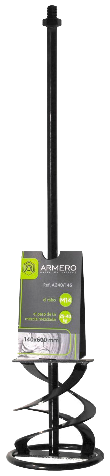 Насадка миксер Armero 140 мм/600 мм M14 для цементных смесей A240/146