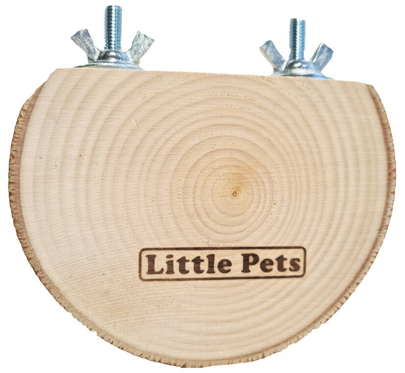 Игрушка для грызунов или птиц "Little Pets", полочка навесная с 2 мя креплениями