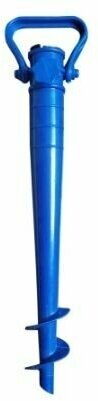 Бур-подставка для пляжного зонта 35см "Дрель" пластик, цвет синий ДоброСад
