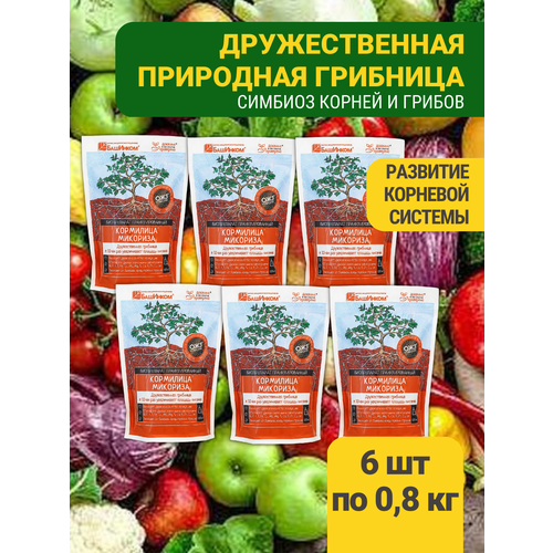 Удобрение Кормилица Микориза для растений сада огорода и дачи универсальное гранулированное набор 6 упаковок по 800 г микориза для корней кормилица гуми оми 1л универсальное