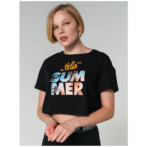 фото Футболка твое 81793 цвет: черный s