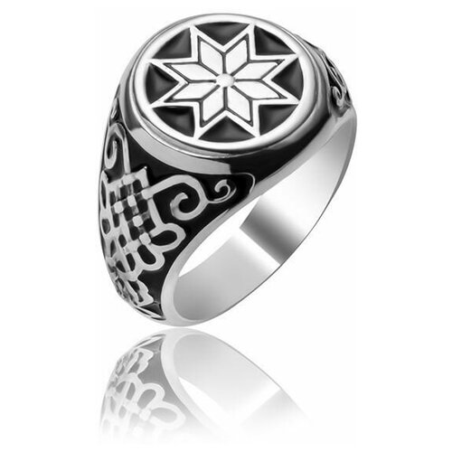 фото Top crystal кольцо-оберег "алатырь" серебряное 40245647, размер 21