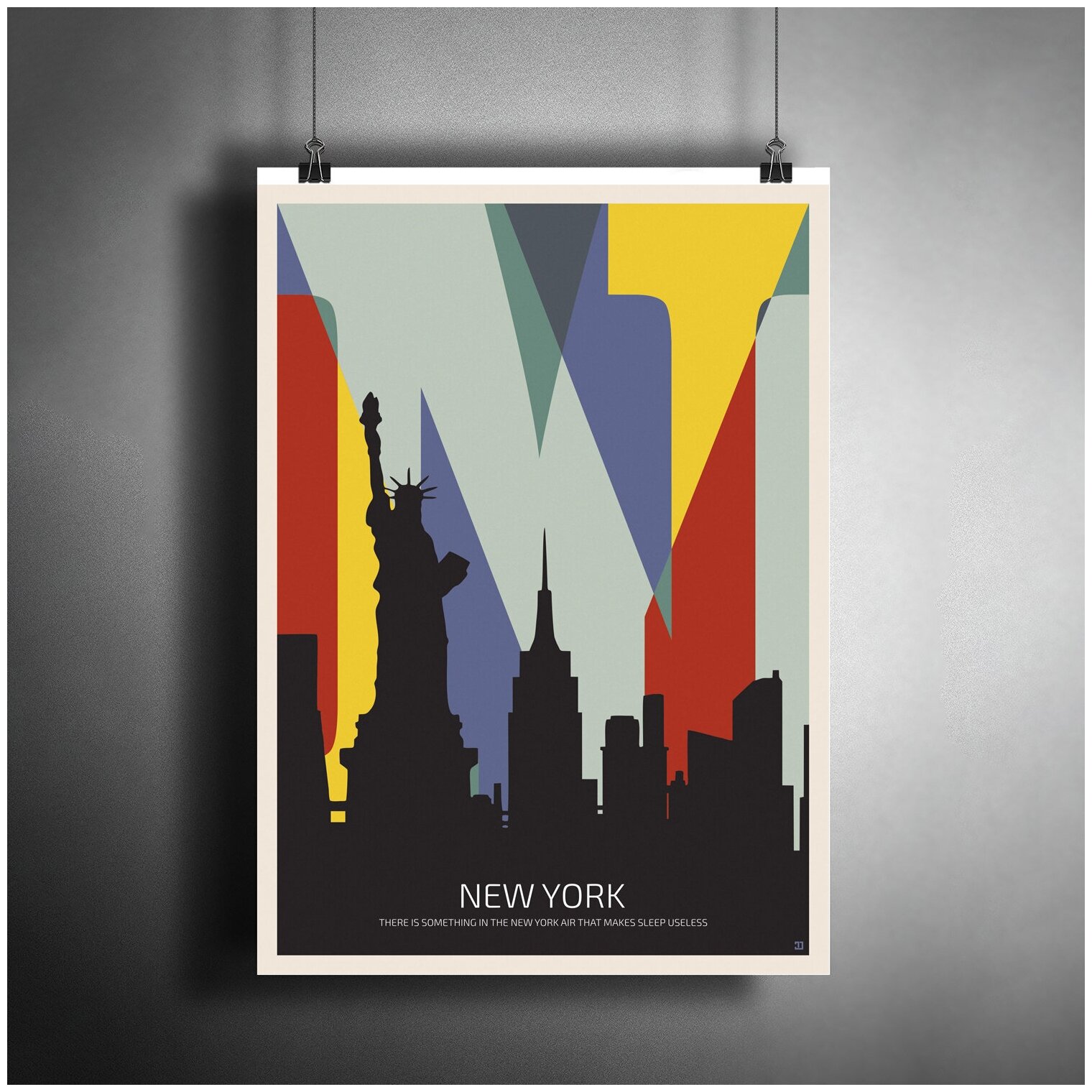 Постер плакат для интерьера "Город Нью-Йорк, США. New York City, USA"/ Декор дома, офиса, комнаты A3 (297 x 420 мм)