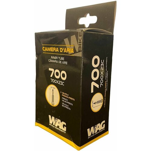 Велокамера WAG Camera D'aria, 700Cx20/23, F/V (Presta) 60мм, (ZXX22663) камера велосипедная hogger 700c x 23 25c presta 48 мм