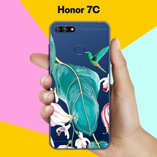 Силиконовый чехол Колибри на Honor 7C силиконовый чехол колибри на honor 20 pro