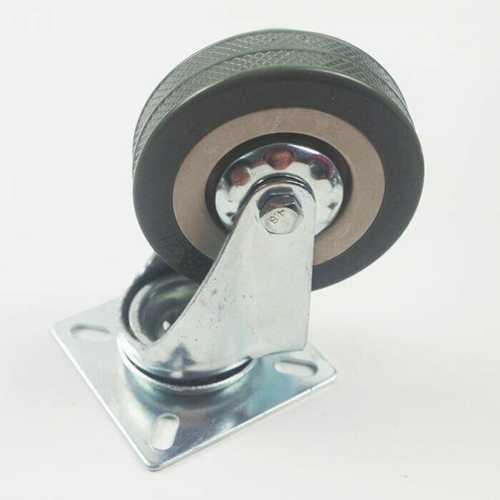 Brante колесо поворотное 75 мм. серая резина 104213 - фотография № 5