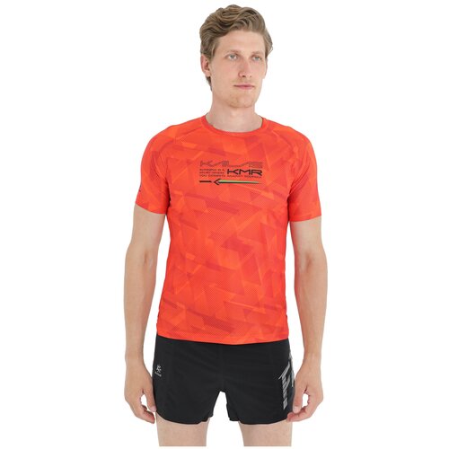 Беговая футболка Kailas, силуэт полуприлегающий, влагоотводящий материал, размер M, оранжевый