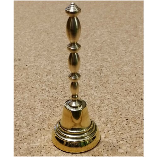 Валдайский Колокольчик №3 латунный с длинной ручкой