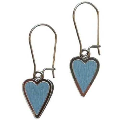 Серьги OKPODOLINS, дерево, голубой