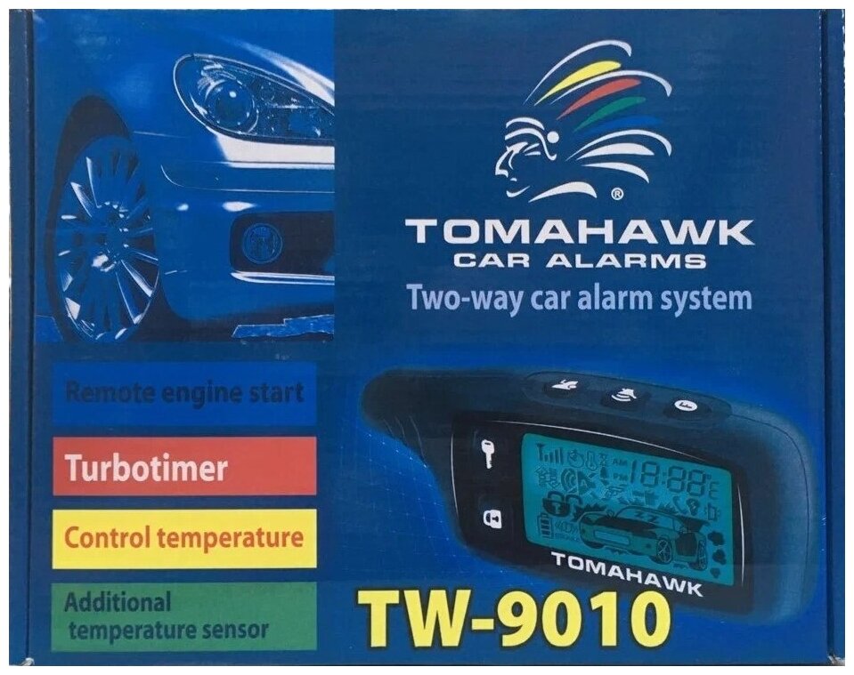 Автосигнализация с автозапуском Томагавк 9010, сигнализация Tomahawk TW 9010