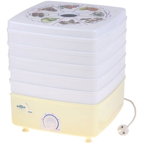 Сушка для фруктов и овощей Ротор Дива-Люкс СШ 010-02 5под 520Вт белый 501800₽