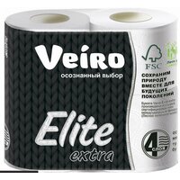Бумага туалетная Veiro Elite Extra 4 слоя 4 рулона