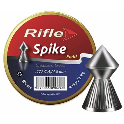 Пули пневматические RIFLE Field Series Spike 4,5 мм., 0,59 грамм (500 шт.)