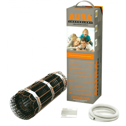 Нагревательный мат для теплого пола Aura Heating МТА, 2 кв. м/300 Вт