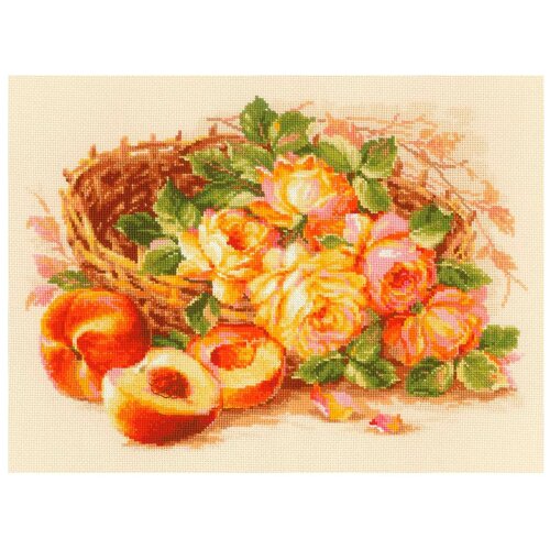 Риолис Набор для вышивания Сочный персик (1827), разноцветный, 1 шт., 30 х 40 см
