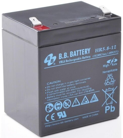 Аккумуляторная батарея для ИБП BB Battery B.B. Battery HR 5.8-12 12V 5.8Ah