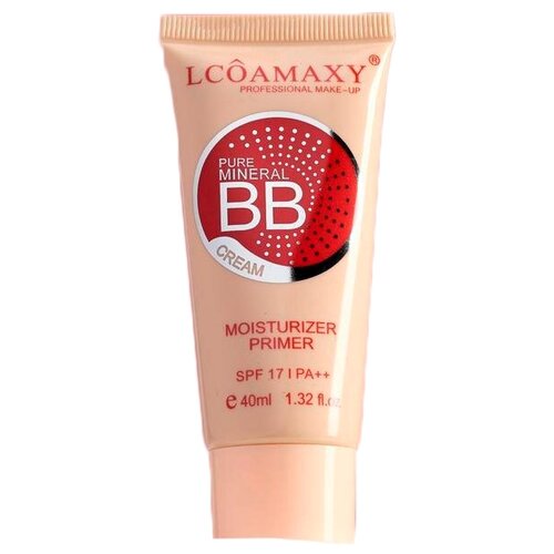 LCOAMAXY BB крем Moisturizer Primer, SPF 17, 40 мл/100 г, оттенок: бежевый с персиковым оттенком, 1 шт.