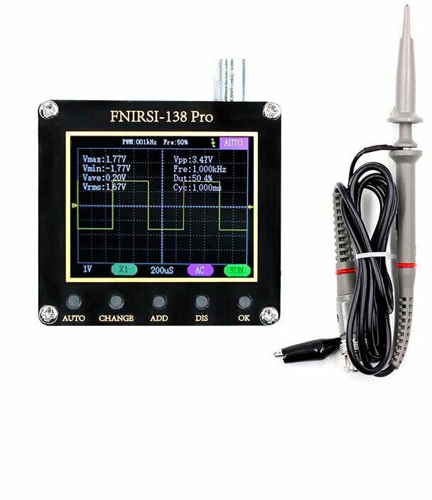 Портативный осциллограф FNIRSI DSO138 PRO с батареей и пробником