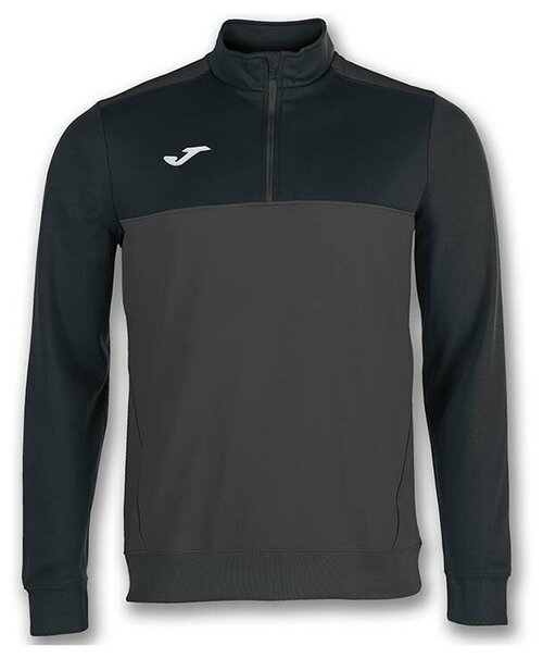 Толстовка joma, силуэт прилегающий, размер XXL, черный, серый