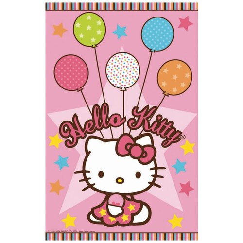 фото Amscan скатерть hello kitty 140 см х 260 см