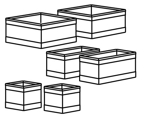 Коробка для хранения икеа скубб, 6 шт., белый - фотография № 5