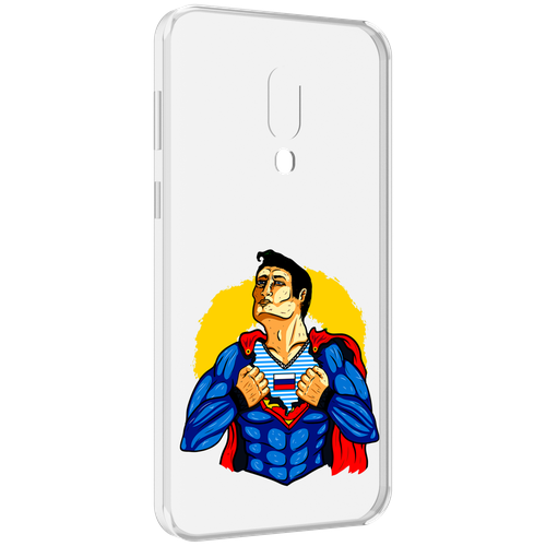 Чехол MyPads русский супермен для Meizu 16 Plus / 16th Plus задняя-панель-накладка-бампер