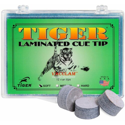 Наклейка для кия Tiger 13 мм Soft 1 шт. наклейка для кия tiger emerald medium hard 13 мм 1 шт