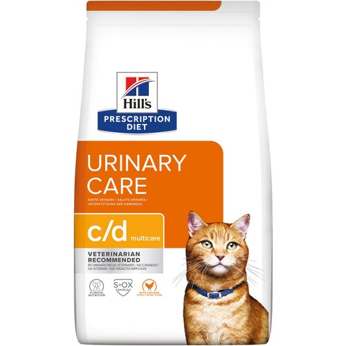 Сухой диетический корм для кошек Hill's Prescription Diet c/d Multicare Urinary Care при профилактике мочекаменной болезни (мкб), с курицей, 8кг