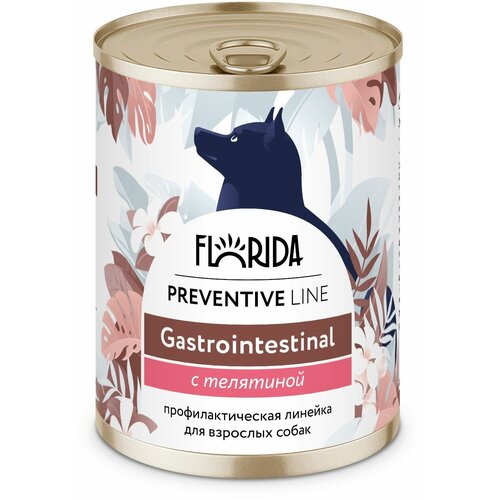 FLORIDA Gastrointestinal Консервы для собак при расстройствах пищеварения, с телятиной 0,34 кг. х 1 шт.