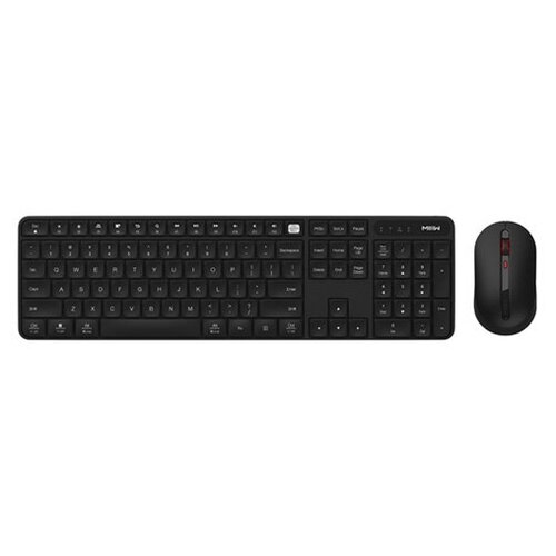 Комплект Клавиатура и Мышь XIAOMI MIIIW Wireless Keyboard and Mouse Combo (англ. раскладка) MWWK01 / MWMM01 , Черный беспроводной комплект ugreen mk004 15225 2 4 ghz клавиатура 15219 мышь 90372 цвет черный