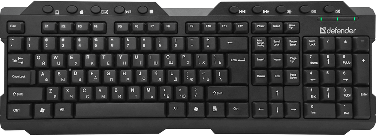 Клавиатура Defender Element HB-195, USB, черный
