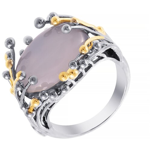 фото Element47 кольцо из серебра 925 пробы с халцедонами r02263_ko_ch_bj, размер 17.5