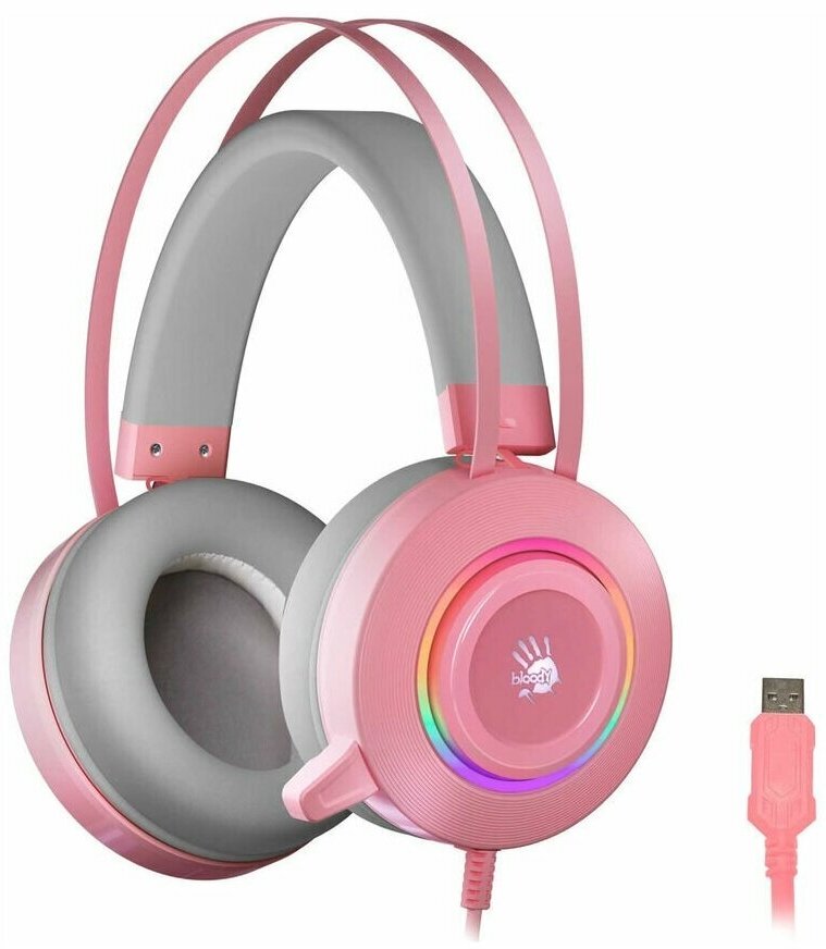 Гарнитура A4Tech Bloody G521 Pink