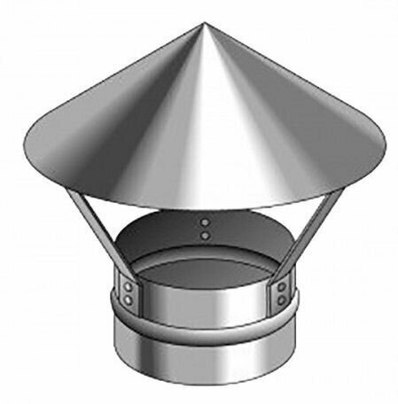 Зонт крышный для круглых воздуховодов D135 (+)