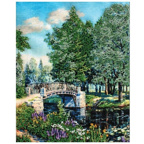 фото Белоснежка набор для вышивания бисером мостик в парке 24 x 30 см (9100-cm)